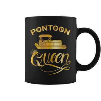 Funny Pontoon Queen Pontoon Boating Accessories Coffee Mug - Seseable