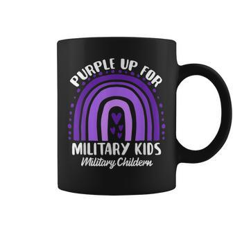 Funny Quote Purple Up For Military Kids Military Child Month Coffee Mug | Mazezy