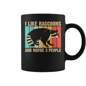 Funny Raccoon Design For Men Women Raccoon Lover Introvert Coffee Mug - Seseable