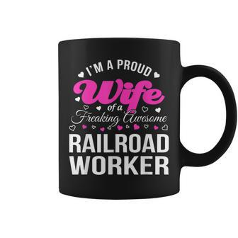 Funny Railroad Workers Wife Anniversary Gift Coffee Mug | Mazezy