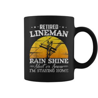 Funny Retired Lineman Gifts For Men Dad Grandpa Coffee Mug | Mazezy
