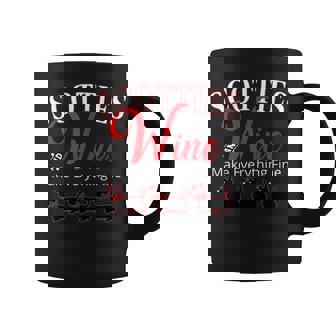 Funny Scottish Terrier Scottie Dog Wine Lovers Novelty Coffee Mug - Thegiftio UK