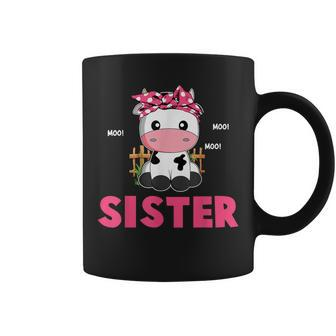 Funny Sister Cow Cute Cow Farmer Birthday Matching Family Coffee Mug - Seseable