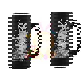 Funny Sloth Bunny Ear With Eggs Basket Easter Costume Rabbit Coffee Mug | Mazezy