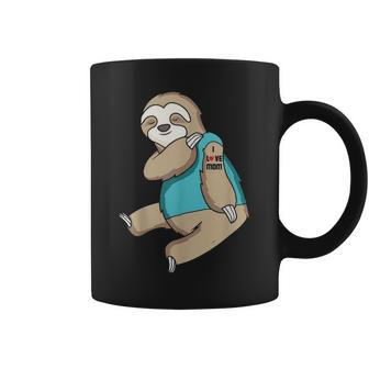 Funny Sloth I Love Mom Gift Coffee Mug - Seseable