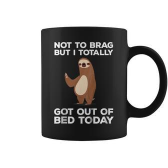 Funny Sloth - Totally Got Out Of Bed Today Coffee Mug | Mazezy