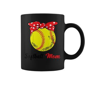Funny Softball Mom Wears Bandana Gift Shirt Mothers Day Coffee Mug | Mazezy