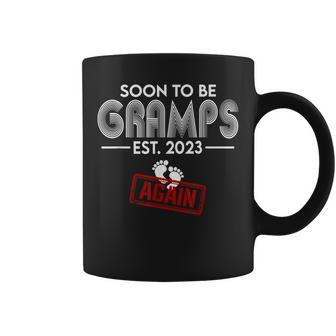 Funny Soon To Be Gramps Again 2023 Gender Reveal Pregnancy Coffee Mug | Mazezy