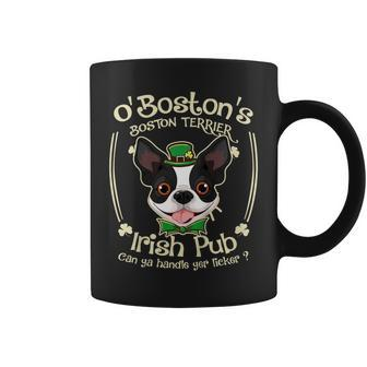 Funny St Patricks Day Boston Terrier Dog Irish Pub Shirt Coffee Mug | Mazezy