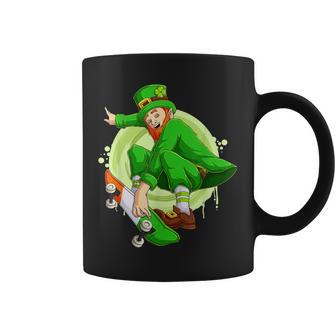 Funny St Patricks Day Leprechaun Character Skateboard Coffee Mug - Seseable