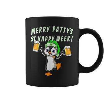 Funny St Patricks Day Party Penguin Drinking Coffee Mug - Thegiftio UK