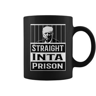 Funny Straight Inta Prison Anti President Trump Behind Bars Coffee Mug | Mazezy