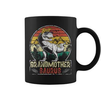 Funny T Rex Dinosaur Grandmothersaurus Matching Family Women Coffee Mug - Seseable