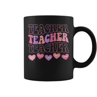Funny Teacher Hearts Valentines Day Girls Women Teachers Coffee Mug | Mazezy