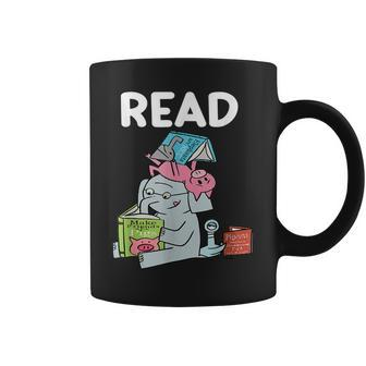 Funny Teacher Library Read Book Club Piggie Elephant Pigeons V6 Coffee Mug - Thegiftio UK