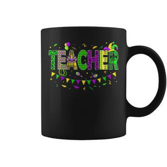Funny Teacher Mardi Gras Family Matching Outfit V2 Coffee Mug - Seseable