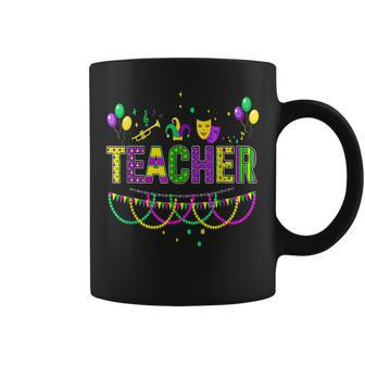 Funny Teacher Mardi Gras Family Matching Outfit V5 Coffee Mug - Seseable