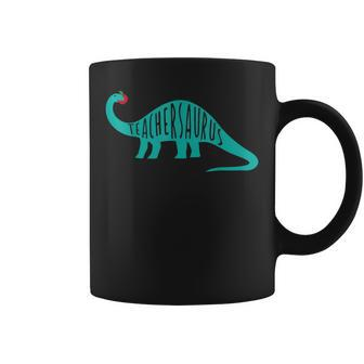 Funny Teacher Teachersaurus Dinosaur Gift Coffee Mug - Seseable