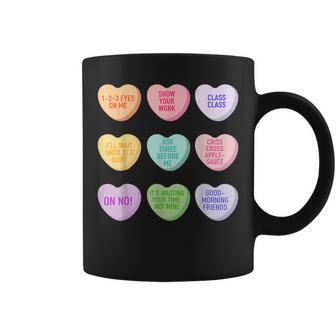 Funny Teacher Valentines Day Conversation Heart School V4 Coffee Mug - Seseable