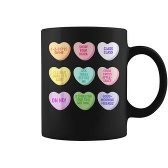 Funny Teacher Valentines Day Conversation Heart School V5 Coffee Mug - Seseable