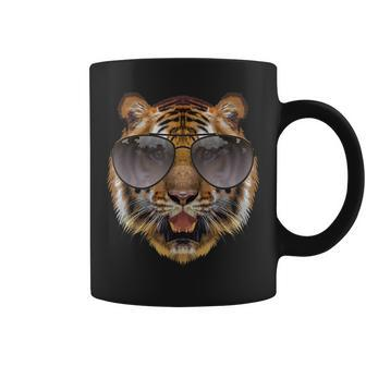 Funny Tiger Design For Men Women Kids Cat With Glasses Lover Coffee Mug | Mazezy
