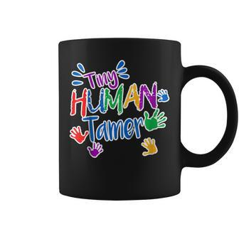 Funny Tiny Human Tamer Daycare Provider Shirt Teacher Gift Coffee Mug | Mazezy