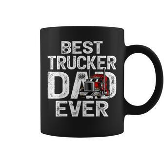 Funny Truck Driver Best Trucker Dad Ever Coffee Mug | Mazezy