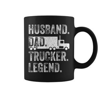 Funny Truck Driver Trucking Men Husband Dad Trucker Legend Coffee Mug | Mazezy