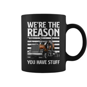 Funny Trucker Design For Men Women Semi Truck Driver Lover Coffee Mug - Seseable