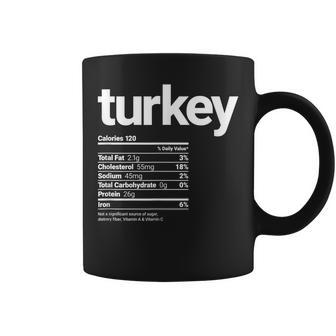 Funny Turkey Nutrition Facts Funny Turkey Day Holiday Coffee Mug | Mazezy