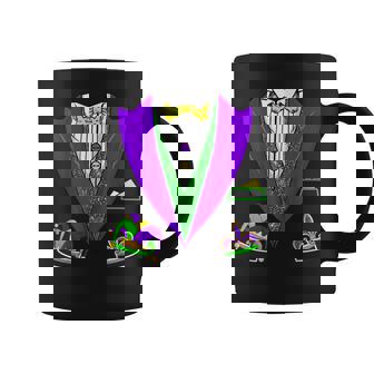 Funny Tuxedo Mardi Gras Suit Vest Party Festival Costume Coffee Mug - Thegiftio UK