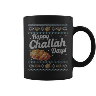 Funny Ugly Hanukkah Sweater Shirt Happy Challah Days Gift Coffee Mug | Mazezy