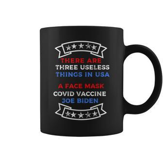 Funny Useless Things Vaccine Biden Stars Grunge Distressed Coffee Mug - Seseable