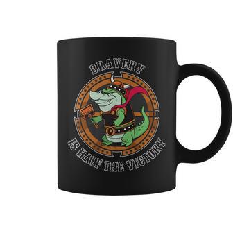 Funny Viking Crocodile - Brave Nordic Culture Crocodile Coffee Mug - Thegiftio UK