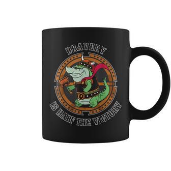 Funny Viking Crocodile - Brave Nordic Culture Crocodile Coffee Mug - Thegiftio UK