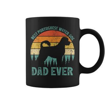 Funny Vintage Best Portuguese Water Dog Dad Ever Fathers Day Gift For Mens Coffee Mug | Mazezy
