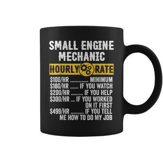 Funny Vintage Small Engine Repair Mechanic Hourly Rate Gift For Mens Coffee Mug | Mazezy