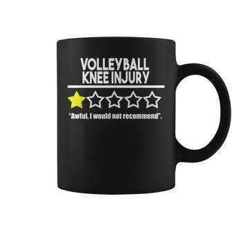 Funny Volleyball Knee Injury Parody Star Rating Coffee Mug - Seseable