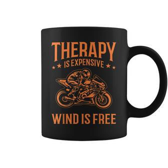 Funny Wind Therapy Motorcycle Gift Men Women Bikers Riders Coffee Mug | Mazezy DE
