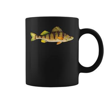 Funny Yellow Perch Fishing Freshwater Fish Angler Coffee Mug | Mazezy