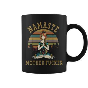 Funny Yoga Humor Namaste Mother Fucker V2 Coffee Mug - Seseable
