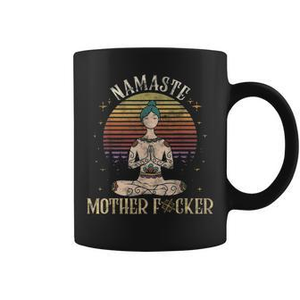 Funny Yoga Namaste Mother Fucker Yoga Namaste Mother Vintage Coffee Mug - Seseable