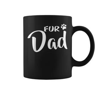 Fur Dad Paw Print Dog Cat Person Gift For Mens Coffee Mug | Mazezy