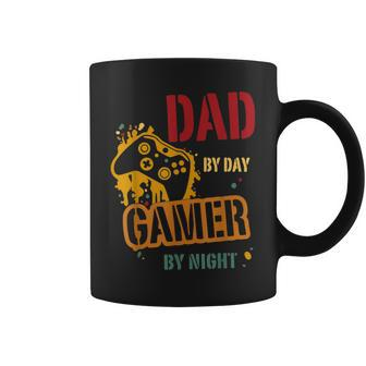 Game Dad Fathers Day Gift Dad By Day Gamer By Night Gaming Coffee Mug | Mazezy