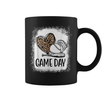 Game Day Baseball Decorations Leopard Heart Soccer Mom Mama Coffee Mug | Mazezy DE