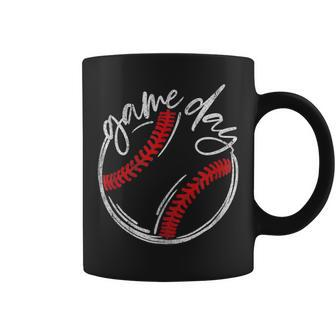 Game Day Baseball Funny Baseball Lovers Softball Life Mom Coffee Mug - Seseable