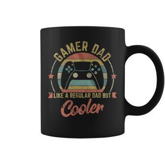 Gamer Dad Like A Regular Dad But Cooler Retro Vintage Coffee Mug | Mazezy