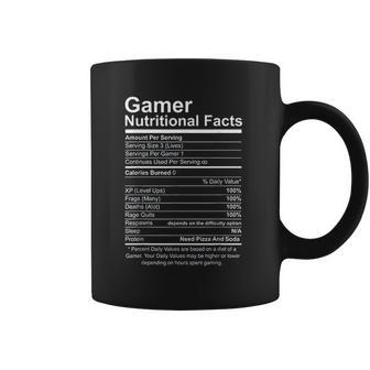 Gamer Nutritional Facts Cool Gamer Video Game Funny Coffee Mug - Thegiftio UK