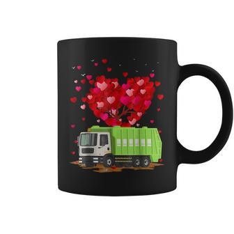 Garbage Truck Lover Heart Shape Garbage Truck Valentines Day Coffee Mug - Seseable