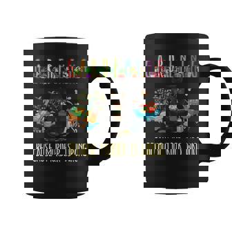 Gardening Because Murder Is Wrong Black Cat Gardener Plant Coffee Mug - Thegiftio